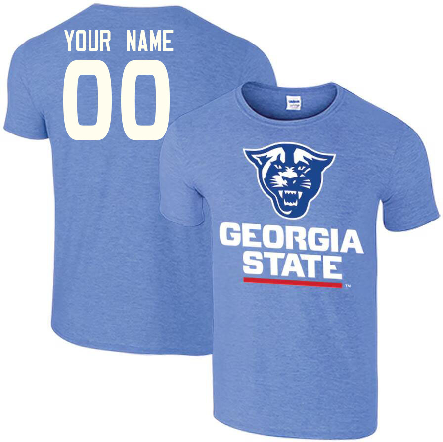 Custom Georgia State Panthers Name And Number Tshirts-Royal